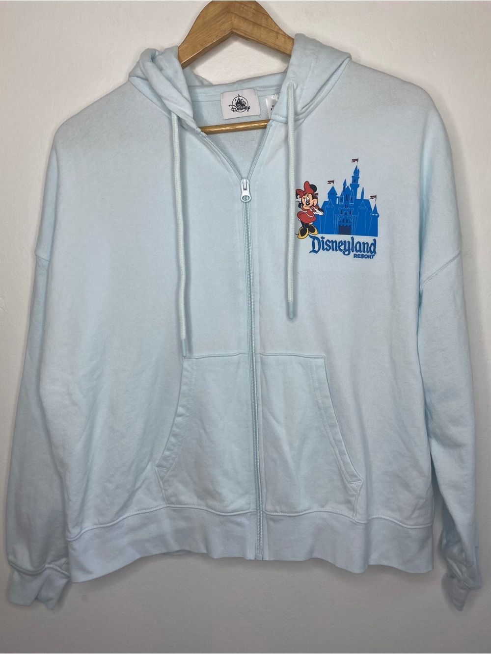 Disneyland Resort Zipper Sweatshirt with hood Pastel Size S Disney parks Slouchy